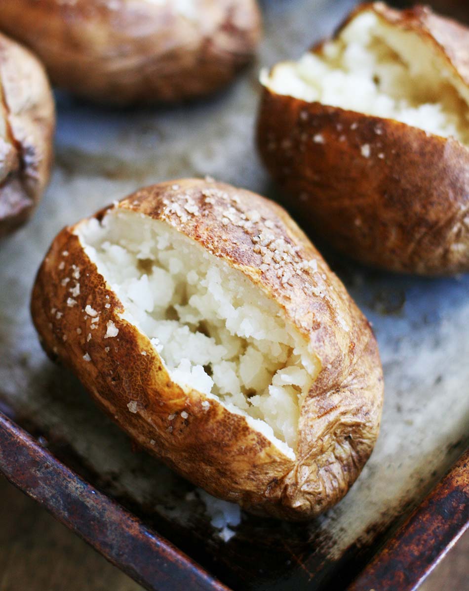 How to make perfect baked potatoes: Click through for recipe.