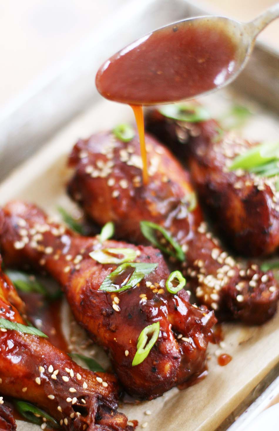 Slow cooker chicken drumsticks recipe: With a honey-soy sauce.