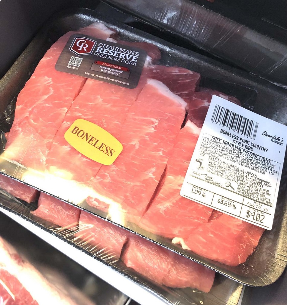 Boneless pork country style ribs: Used to make great BBQ ribs!