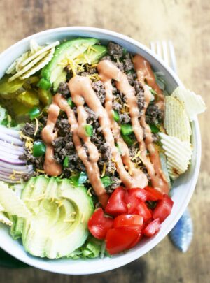 20-Minute Burger Bowls