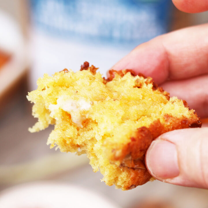 Pineapple cheddar quick bread, made with einkorn flour. Click through for recipe.