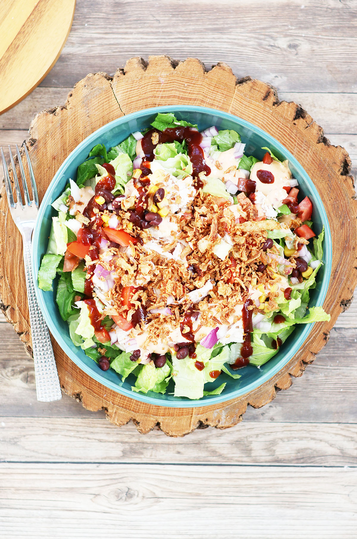 BBQ turkey salad (A copycat recipe of Capriotti's BBQ turkey salad). Click through for recipe.