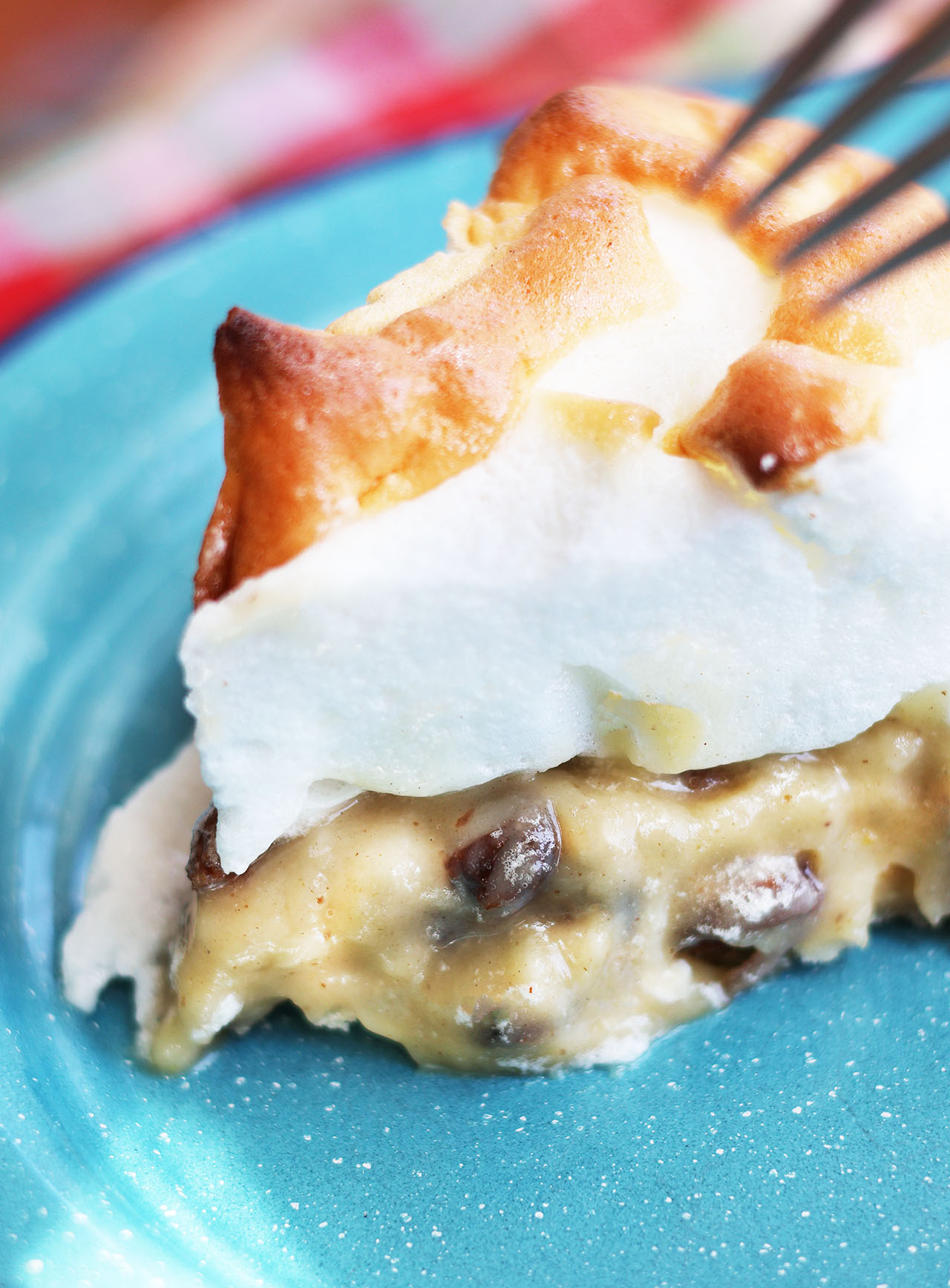 Take a bite of sour cream raisin pie, topped with perfect, fluffy meringue.