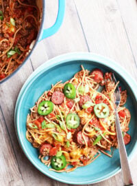 How to make cowboy spaghetti with einkorn pasta