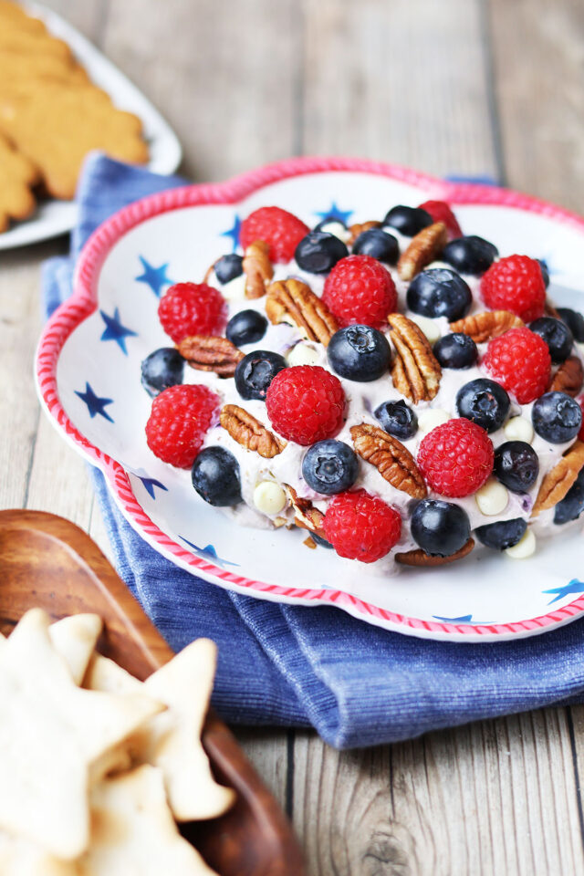Red, white, and blue cheeseball recipe