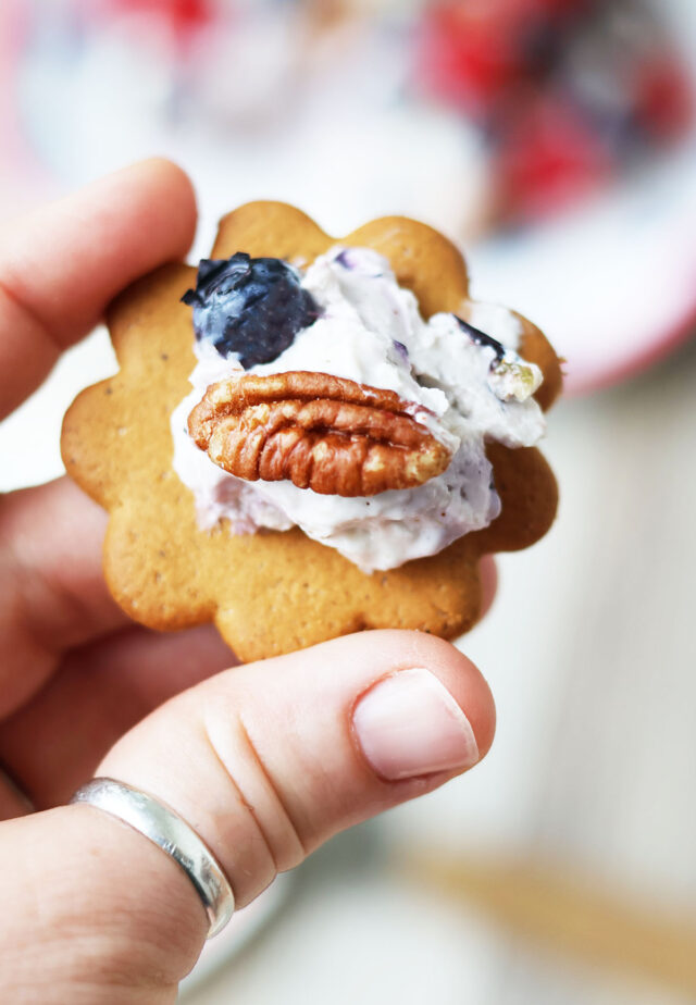 Sweet red, white and blue cheese ball recipe