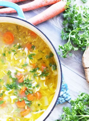 Homemade Chicken Noodle Soup With Rotisserie Chicken