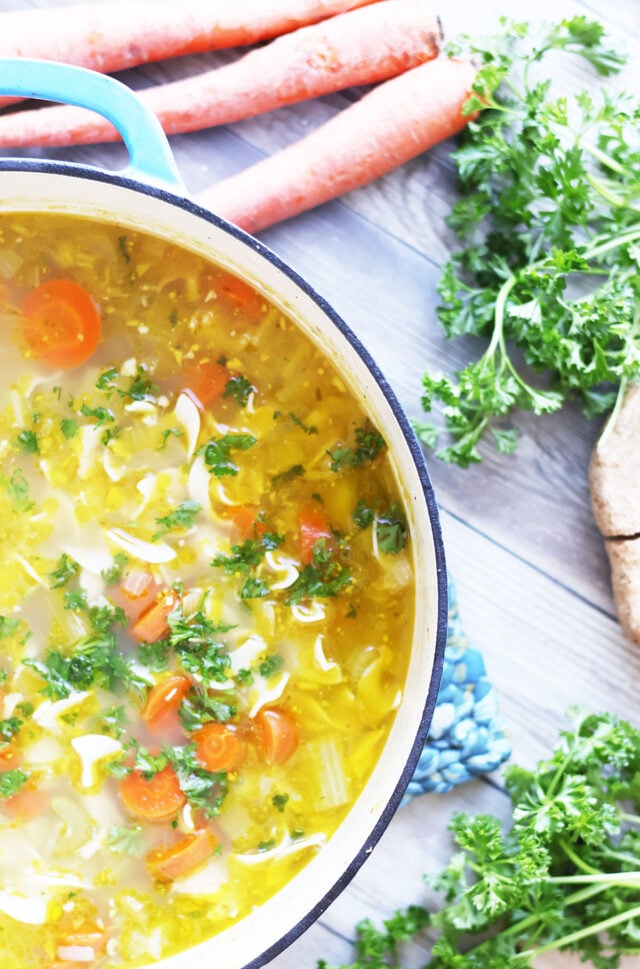 Homemade chicken noodle soup recipe