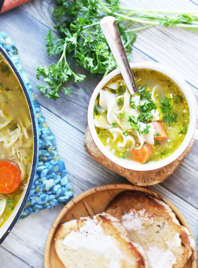 Homemade chicken noodle soup recipe
